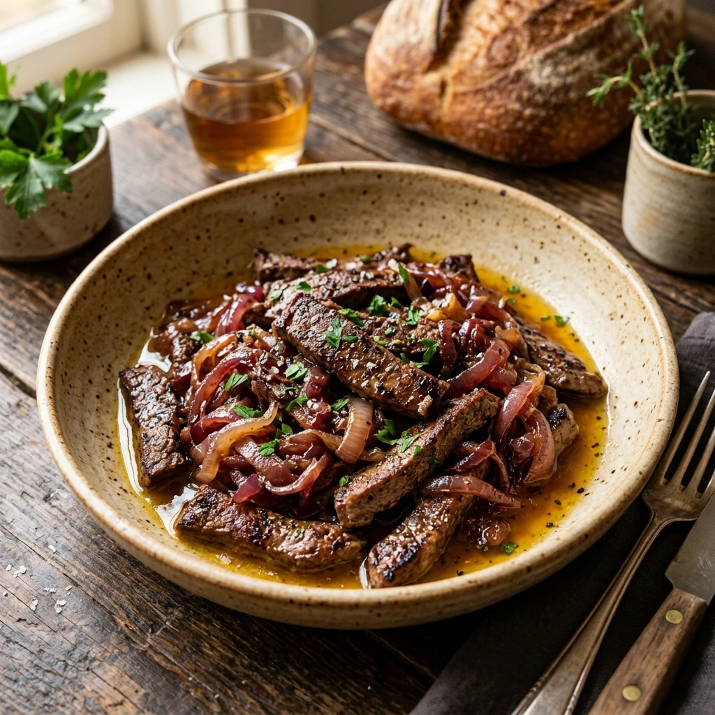 42# FEGATO ALLA VENEZIANA CON BURRO GHEE E SALE