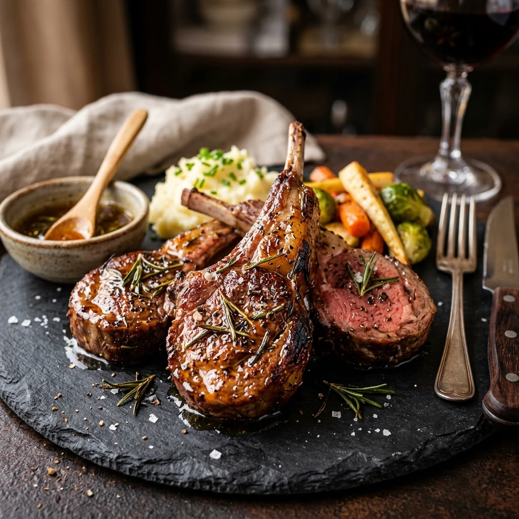 52# COSTOLETTE DI AGNELLO CARAMELLATE AL MIELE